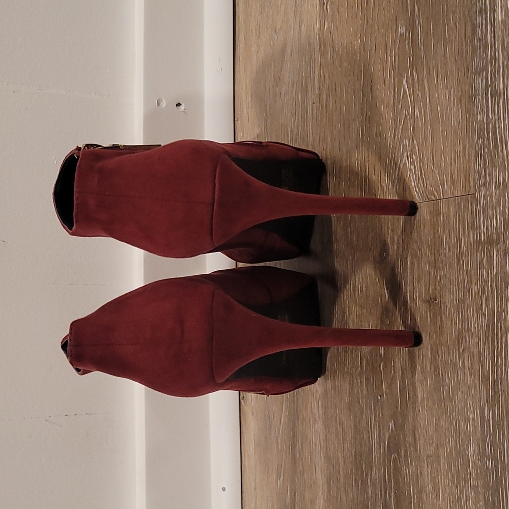 Red platform booties - Picture 3 of 3